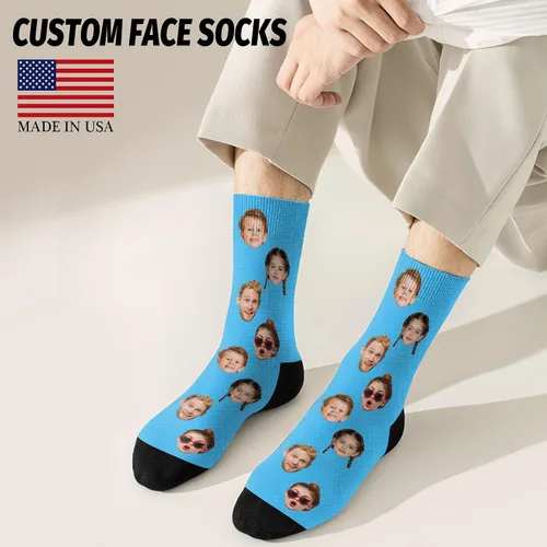 Miniatura 6 de Artsadd Calcetines personalizados Divertidos calcetines personalizados con imagen Regalos para hombres, papá, Día del Padre, cumpleaños