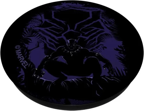 Miniatura 2 de Marvel Black Panther King T'Challa Forest Mask PopSockets PopGrip: agarre intercambiable para teléfonos y tabletas