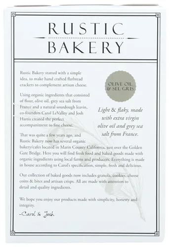 Miniatura 4 de Rustic Bakery Empanadas de Pan Plano con Aceite de Oliva Sel Gris, 4 onzas