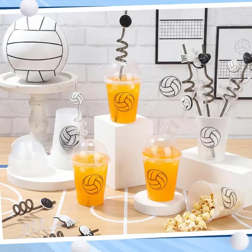 Miniatura 4 de Yungyan 87 piezas de regalos de fiesta de voleibol, 12 juegos de suministros de fiesta de cumpleaños deportivos, bolsas de regalo, incluyendo bolsa