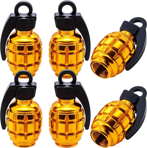 Miniatura 43 de 6 tapas de válvula de neumático, cubiertas universales de válvula de neumático de aleación de aluminio para automóviles, camiones, SUV, Rojo