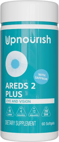 Miniatura 9 de UpNourish AREDS 2 Plus Suplemento vitamínico para ojos, fórmula libre de zinc AREDS 2 con luteína, zeaxantina, azafrán, astaxantina y DHA - 120