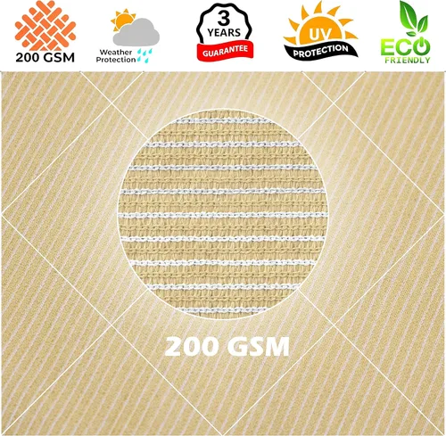 Miniatura 8 de Royal Shade Toldo rectangular de tela para patio al aire libre, 14 x 14 pies, color beige, RTAPS14 - UPF50+ 95% de bloqueo UV, resistente, permeable