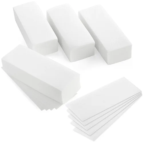 Juvale Tiras de cera para depilación – 7.85 x 2.7 pulgadas, paquete de 400 hojas desechables no tejidas – Tiras de cera personalizables para la cara
