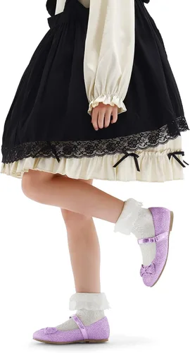 Miniatura 2 de K KomForme Zapatos planos de ballet para niña, antideslizantes, suaves, Mary Jane, para caminar, fiesta, zapatos de vestir para niños pequeñosniños