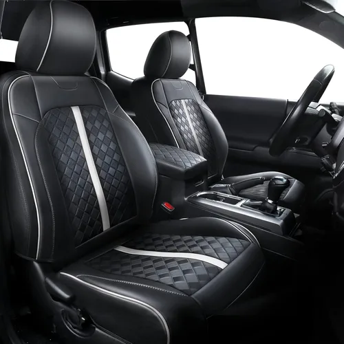Miniatura 17 de Carlimeki Fundas de asiento personalizadas para Tacoma 2005 2006 2007 2008 2009 2010 2011 2012 2013 2014 2015 Crew Cab 2ª Gen Tacoma Base