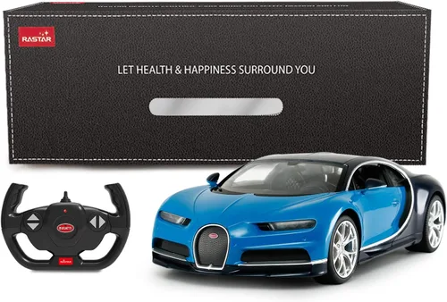 Miniatura 9 de RASTAR RC Bugatti Chiron Coche De Control Remoto, 1/14 Bugatti Chiron RC Car - Azul