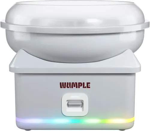 Máquina de Algodón de Azúcar con Luces LED, Calentamiento Rápido, Máquina Eléctrica con Tazón Tapado para Fiestas, Hogar y Negocio (Gris)