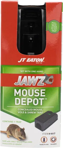 JT Eaton Jawz 407 Depot - Trampas para ratones cubiertas