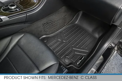 Miniatura 3 de MAXLINER - Juego de alfombrillas de primera fila, color negro para Mercedes Benz Clase C Sedan 2015-2021