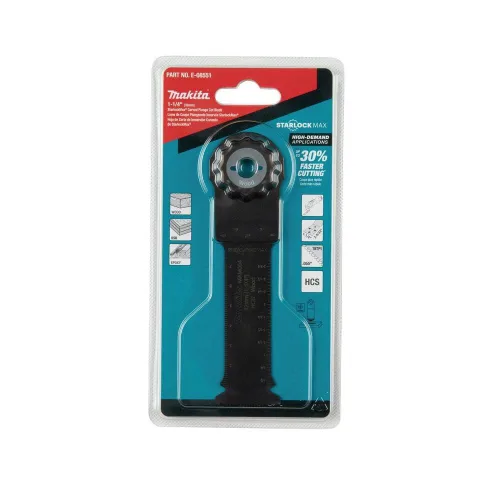 Miniatura 3 de Makita E-08551 StarlockMax® Multiherramienta oscilante 1-1/4" Acero de alto carbono Hoja de corte curvado de inmersión