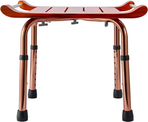 Miniatura 2 de Banco de ducha de teca para asiento interior de ducha, baño, sauna, para ancianos y discapacitados