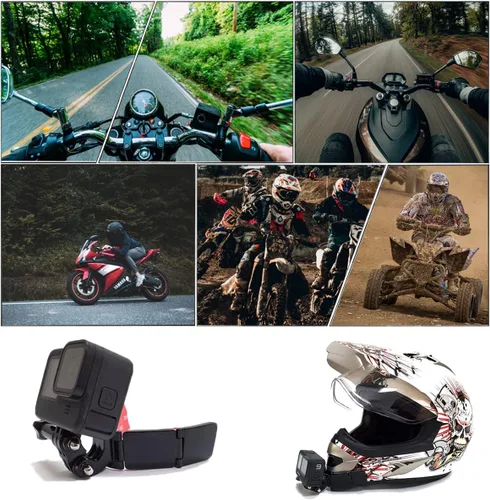 Miniatura 6 de Soporte de barbilla para casco para GoPro, soporte de barbilla adhesivo compatible con casco de cara completa para motocicleta, grabación POV
