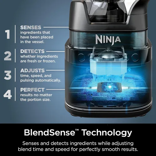 Miniatura 3 de Ninja Detect Power Blender Pro + Personal Single-Serve, tecnología BlendSense, para batidos, comida y más, encimera de cocina compacta, 1800