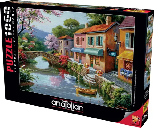 Miniatura 2 de Anatolian Puzzle - Tiendas pintorescas del pueblo, rompecabezas de 1000 piezas, #1053