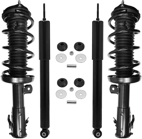 Miniatura 143 de Detroit Axle - Puntales y Amortiguadores para Chevy Traverse Buick Enclave GMC Acadia Saturn Outlook 2007-2012, 2 puntales delanteros con resorte