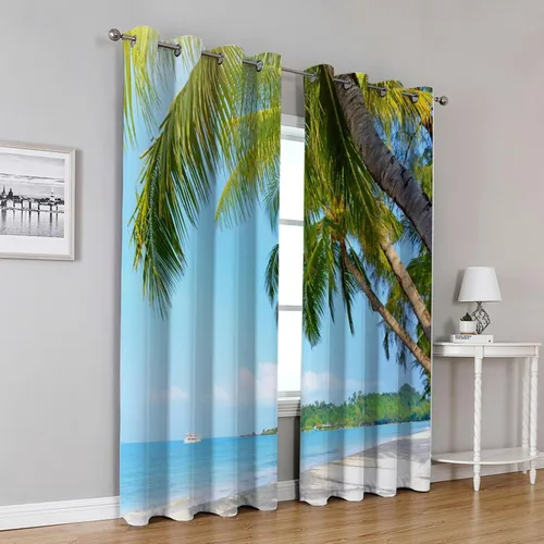 Miniatura 2 de Cortinas opacas personalizadas, juego de 2 paneles/aislamiento térmico para oscurecer la habitación, cortinas de dormitorio para añadir fotos, Ojal