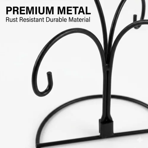 Miniatura 7 de HOHIYA Soporte de exhibición de adornos de 12 pulgadas, paquete de 2 soportes de metal de 4 brazos para decoraciones de Navidad, adornos colgantes