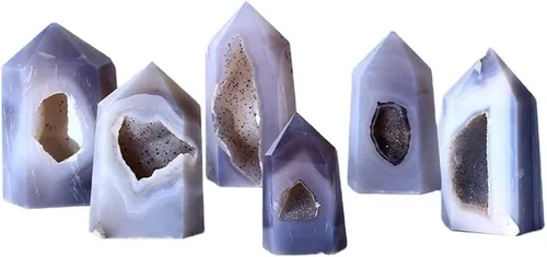 Miniatura 4 de Clúster de cristal natural Espécimen mineral ágata Geoda varita Piedra de cristal Cristal de geoda mineral (3.53-7.05 oz)