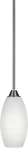 Miniatura 301 de Toltec Lighting Paramount - Mini colgante de 1 luz en acabado negro mate con cristal de arte perla de 7 pulgadas y estilo negro