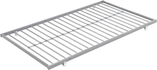 Miniatura 4 de Merax Litera de metal resistente de tamaño individual sobre individual con nido y escalera extraíble, se puede dividir en dos camas, no necesita