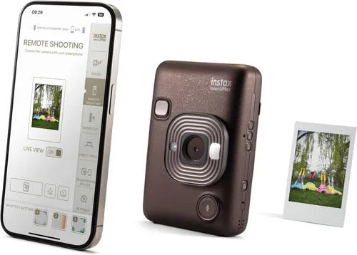 Miniatura 5 de Fujifilm Mini cámara instantánea híbrida LiPlay con mini película (bronce profundo, con 20 hojas de película)