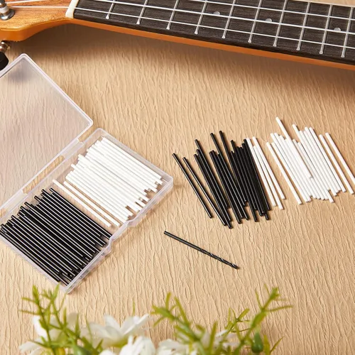 Miniatura 7 de 100 piezas de diapasón de guitarra, diapasón, punto lateral, instrumento musical, incrustaciones, puntos para bajo, 1.969 x 0.079 in, marcadores