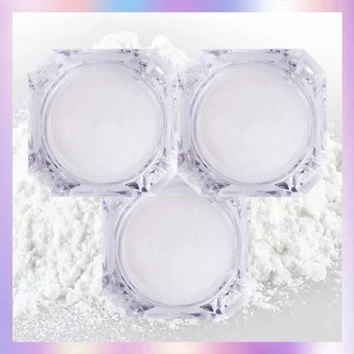 Miniatura 8 de Polvo de uñas de cromo perla blanca, polvo de uñas blanco nacarado, purpurina en polvo sinfonía perla de sirena neón para uñas, el polvo es fino