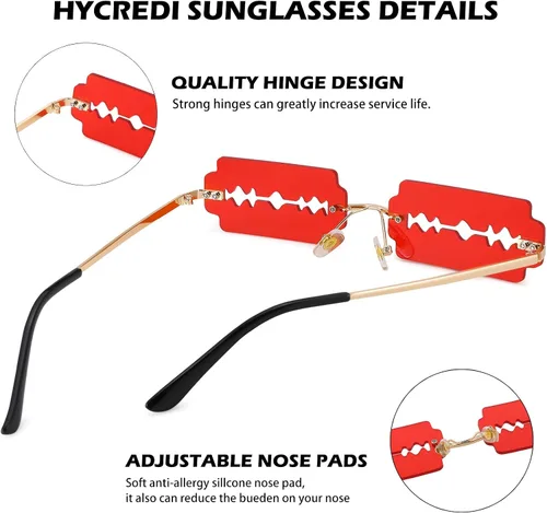 Miniatura 3 de Hycredi Gafas de sol de trébol irlandés del día de San Patricio, gafas de disfraz de duende de trébol de cuatro hojas verdes