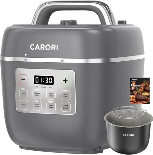 Olla a presión eléctrica 3QT, 8 en 1, ahorro de tiempo y saludable, olla antiadherente de cerámica para comidas rápidas, salteado, olla a presión,