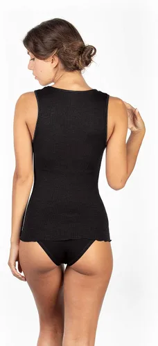 Miniatura 3 de EGI Camiseta sin mangas de lana de seda con cuello en V fabricada con orgullo en Italia.