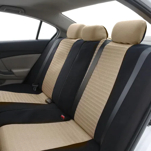 Miniatura 3 de FH Group Juego combinado: Trendy Elegance 3D Air Mesh Juego completo de fundas de asiento de coche, bolsa de aire y listo para dividir