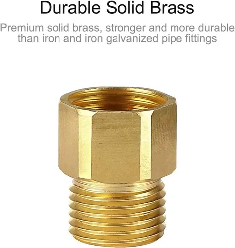 Miniatura 5 de Adaptador de grifo hembra NPT de 1/2 pulgada NPT macho a 1/2 pulgada NPT adaptador reductor de tubería de latón, se vende en pares