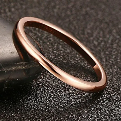 Miniatura 3 de Anillo de boda de acero inoxidable de 0.06 pulgadas, clásico, liso, apilable
