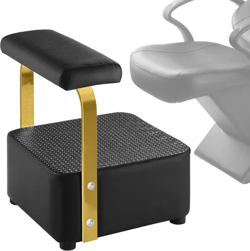 Miniatura 9 de Reposapiés independiente para lavado de espalda, juego de tazón y silla de champú de spa, reposapiés para spa belleza, otomana para estación de Negro