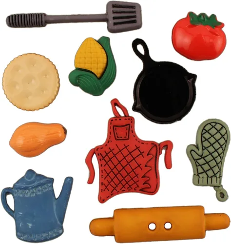Botones en abundancia botón paquete temático, cocina