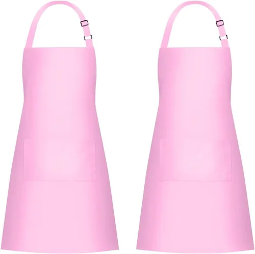 Miniatura 9 de Jubatus Paquete de 1 delantal con peto con 2 bolsillos, delantal de cocina de chef para mujeres y hombres, color negro