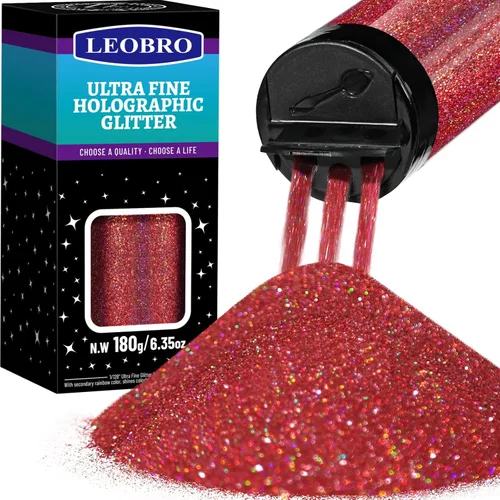 Miniatura 15 de Leobro - Purpurina dorada, 180g/6.35oz de purpurina fina holográfica dorada para resina, manualidades, vasos, uñas, cuerpo, decoraciones de fiesta