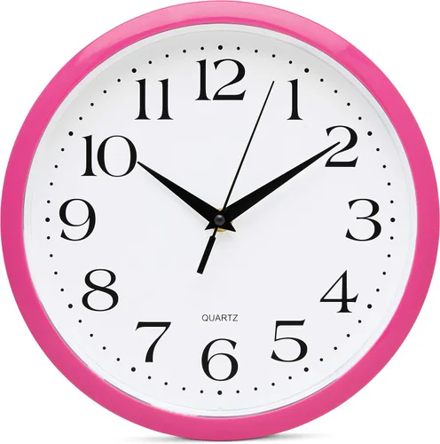 Miniatura 17 de Bernhard Products - Reloj de cuarzo de pared rojo, silencioso, sin tictac, 12 pulgadas, a pila, redondo, fácil de leer