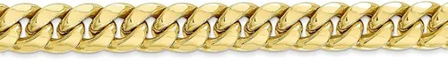 Miniatura 3 de Collar de cadena cubana Miami de oro amarillo sólido de 10 quilates con cierre de mosquetón seguro Oro
