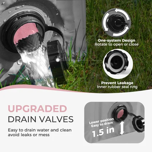 Miniatura 6 de Furrybaby Piscina para perros, piscina infantil plegable de plástico duro para perros grandes, portátil para mascotas, para nadar