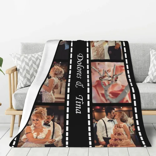 Miniatura 13 de JCETUNO Regalos personalizados de San Valentín para él y ella, mantas personalizadas con foto, mantas de fotos personalizadas, mantas de fotos