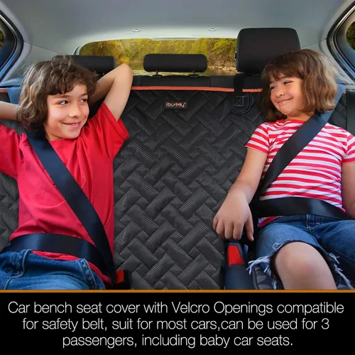 Miniatura 8 de Funda de asiento trasero resistente para camión, 100% impermeable y sin olor, protector de asiento de perro para F150 F250 Chevy Silverado Ram