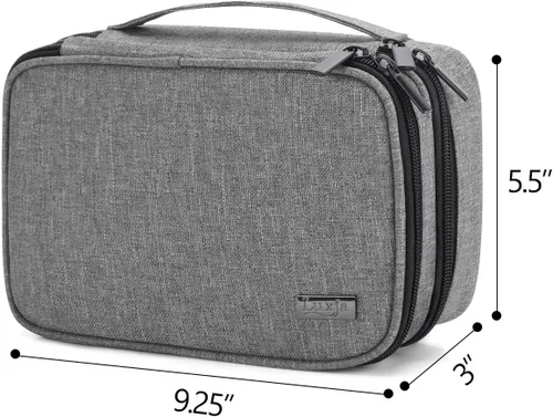 Miniatura 6 de Luxja Organizador de accesorios de costura, organizador de suministros de costura de doble capa para agujas, tijeras, cinta métrica, hilo y otras