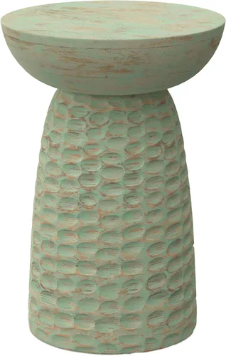 Miniatura 30 de SIMPLIHOME Boyd - Mesa auxiliar redonda de madera de mango maciza de 13 pulgadas de ancho x 18 pulgadas de alto, mesa de noche contemporánea hecha a