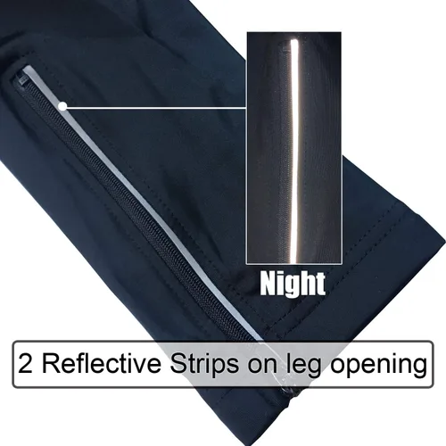 Miniatura 5 de Cycling Pants for Men Road Bike Compression Tights Winter Biking Bottoms with Padding UV Proof
