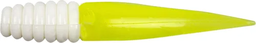 Miniatura 4 de Bobby Garland Slab Slay'R Señuelo de pesca de plástico suave para crappie, equipo de pesca y accesorios, 2 pulgadas, Chartreuse Silver Chartreuse
