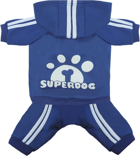 Miniatura 7 de Sudadera con capucha para perros de 4 patas, mono para perros pequeños, suéter de algodón para perros, abrigo de invierno para mascotas, ropa