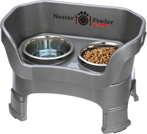 Miniatura 18 de Neater Feeder Deluxe - Tazones elevados para perros grandes a prueba de desorden – Fabricado en Estados Unidos – Soporte elevado para comida