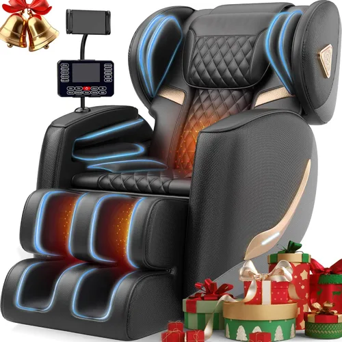 Silla de masaje mejorada de cuerpo completo, silla de masaje reclinable de gravedad cero, 10 puntos de fijación, sillas de masaje Shiatsu 2026 con